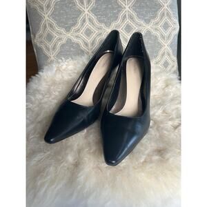 Calvin Klein Black Dolly Mid-Height Classic Point Toe Heels